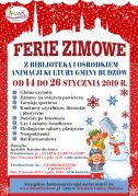 FERIE ZIMOWE W BIBLIOTECE I OŚRODKU ANIMACJI KULTURY GMINY BUDZÓW