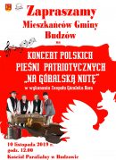 ZAPRASZAMY NA KONCERT POLSKICH PIEŚNI PATRIOTYCZNYCH “NA GÓRALSKĄ NUTĘ”