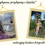 WAKACYJNY KONKURS FOTOGRAFICZNY PRZYŁAPANA, PRZYŁAPANY Z KSIĄŻKĄ W BIBLIOTECE PUBLICZNEJ W BIEŃKÓWCE