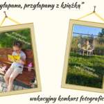 WAKACYJNY KONKURS FOTOGRAFICZNY PRZYŁAPANA, PRZYŁAPANY Z KSIĄŻKĄ W BIBLIOTECE PUBLICZNEJ W BIEŃKÓWCE