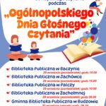 Biblioteka i Ośrodek Animacji Kultury Gminy Budzów zaprasza do wspólnego czytania podczas „Ogólnopolskiego Dnia Głośnego Czytania”. Biblioteka Publiczna w Baczynie 29 września (poniedziałek) godz. 10.00. Biblioteka Publiczna w Jachówce 29 września ( poniedziałek) godz. 15.00. Biblioteka Publiczna w Palczy 29 września (poniedziałek) godz. 10.00. Biblioteka Publiczna w Zachełmnej 29 września (poniedziałek) godz. 9.00. Gminna Biblioteka Publiczna w Budzowie 30 września (wtorek) godz. 9.30. Biblioteka Publiczna w Bieńkówce 01 października (środa) godz. 10.00. Serdecznie zapraszamy! Więcej szczegółów w Bibliotekach Gminy Budzów.
