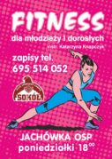 ZAPRASZAMY NA ZAJĘCIA FITNESS W JACHÓWCE