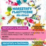bIBLIOTEKA I oOSEK aNIMACJI kULTURY gMINY bUDZÓW ZAPRASZA NA WARSZTATY PLASTYCZNE DLA DZIECI