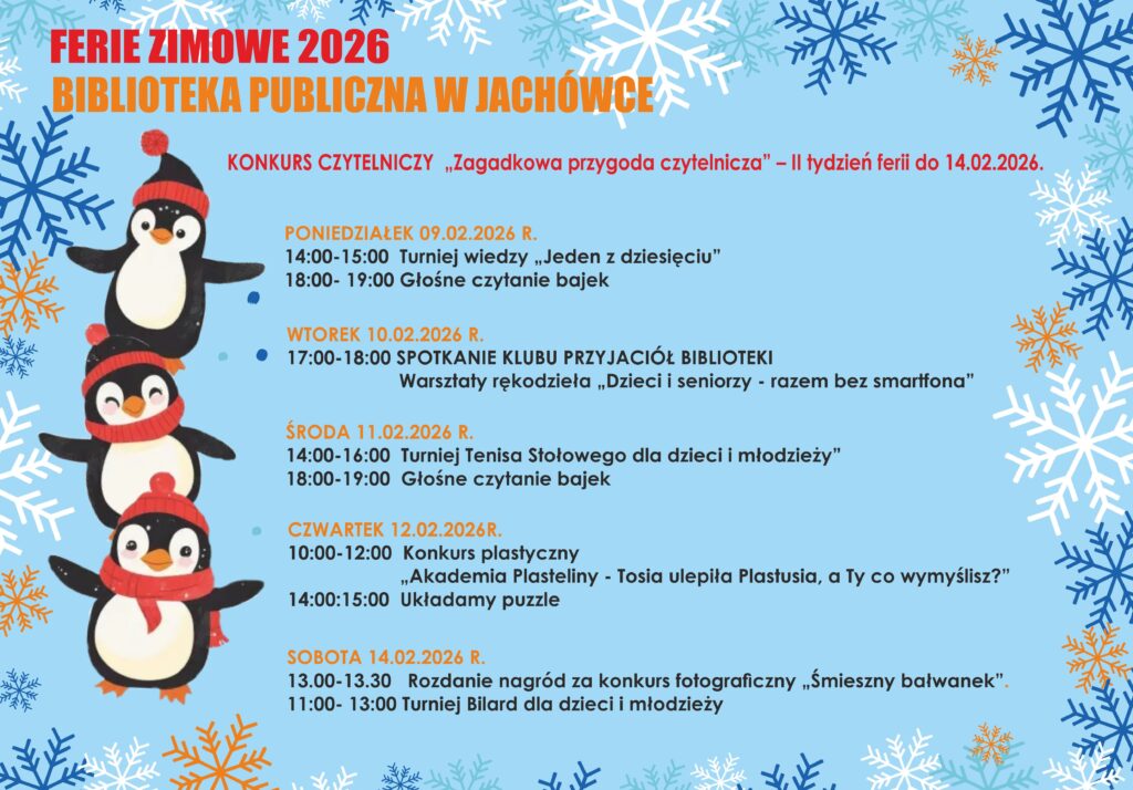 Ferie Zimowe Jachówka plan 1