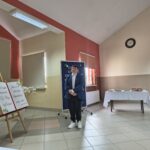 Uczestnicy konkursu podczas recytacji