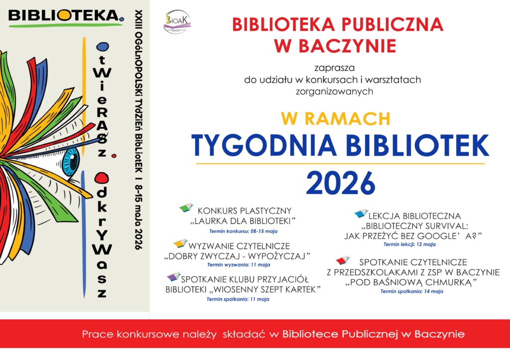 Tydzień Bibliotek 2026 w Bibliotece Publicznej w Baczynie - poprawiony