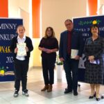 Konkurs Leonardo 2026 - uczestnik konkursu wraz z Organizatorami i Przewodniczącą Komisji