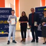 Konkurs Leonardo 2026 - uczestnik konkursu wraz z Organizatorami i Przewodniczącą Komisji