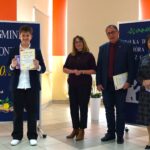 Konkurs Leonardo 2026 - uczestnik konkursu wraz z Organizatorami i Przewodniczącą Komisji