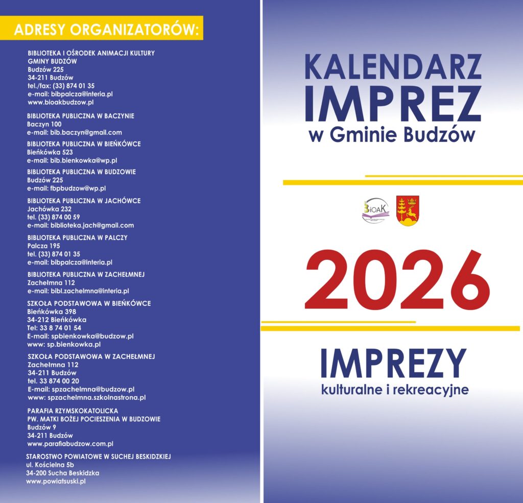 Kalendarz Imprez w Gminie Budzów 2026 str. 2
