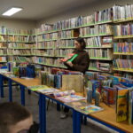 Lekcja biblioteczna dla przedszkolaków z ZSP w Palczy w Bibliotece Publicznej w Palczy
