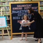 Całoroczny Konkurs Czytelniczy - Najaktywniejszy czytelnik roku szkolnego 2025/26 - nagrody- wręczenie nagród laureatom