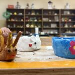 Warsztaty ceramiczne z kl. 1 ze Szkoły Podstawowej nr 1 w Budzowie w Gminnej Bibliotece Publicznej w Budzowie