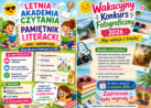 BIBLIOTEKA PUBLICZNA W JACHÓWCE ZAPRASZA  NA  „LETNIĄ  AKADEMIĘ CZYTANIA” ORAZ KONKURS FOTOGRAFICZNY „MOJE WAKACJE Z KSIĄŻKĄ”, LIPIEC- SIERPIEŃ 2026 R.