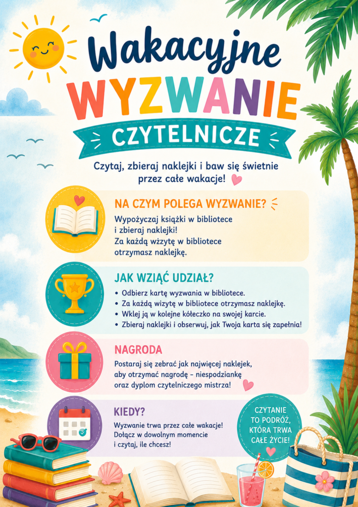 Wakacyjna wyzwanie czytelnicze