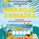 Biblioteka Publiczna w Palczy zaprasza Przedszkolaków oraz Uczniów klas I-VIII Szkoły Podstawowej w Palczy do wzięcia udziału w akcji czytelniczej pn. Wakacje z książką. Akcja potrwa od 29 czerwca do 31 sierpnia 2026. Wakacje z książką. Za każdą wizytę w bibliotece naklej naklejkę! Czytamy, więc świat odkrywamy. Szczegóły konkursu można uzyskać w bibliotece.