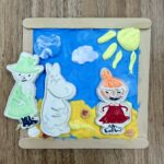 Spotkanie czytelnicze W krainie Muminków- praca plastyczna