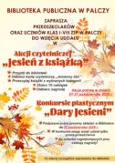 BIBLIOTEKA PUBLICZNA W PALCZY ZAPRASZA DO UDZIAŁU W JESIENNYCH KONKURSACH: „JESIEŃ Z KSIĄŻKĄ” ORAZ „DARY JESIENI”
